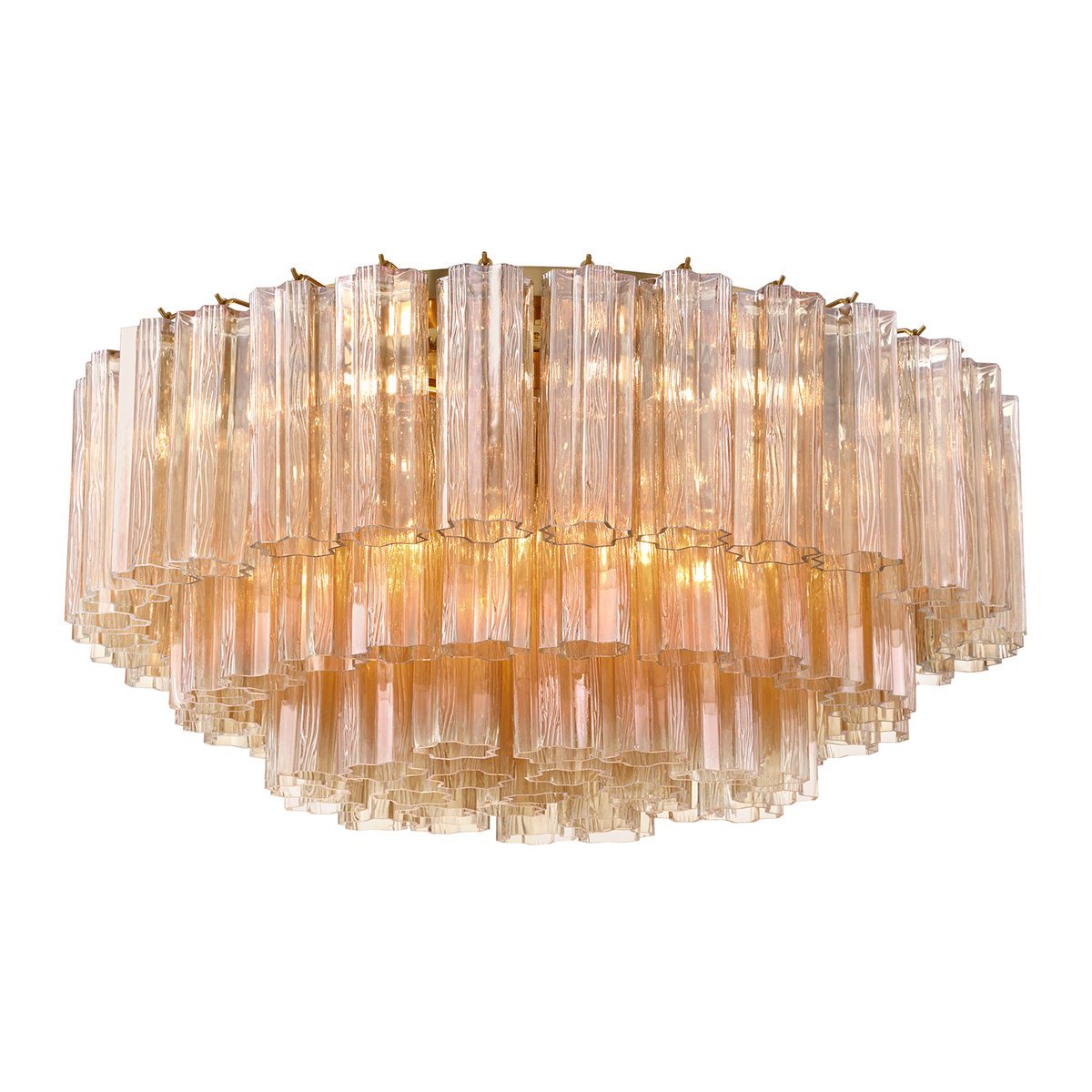 Eiruaya plafondlamp glasbuis gelaagd amber