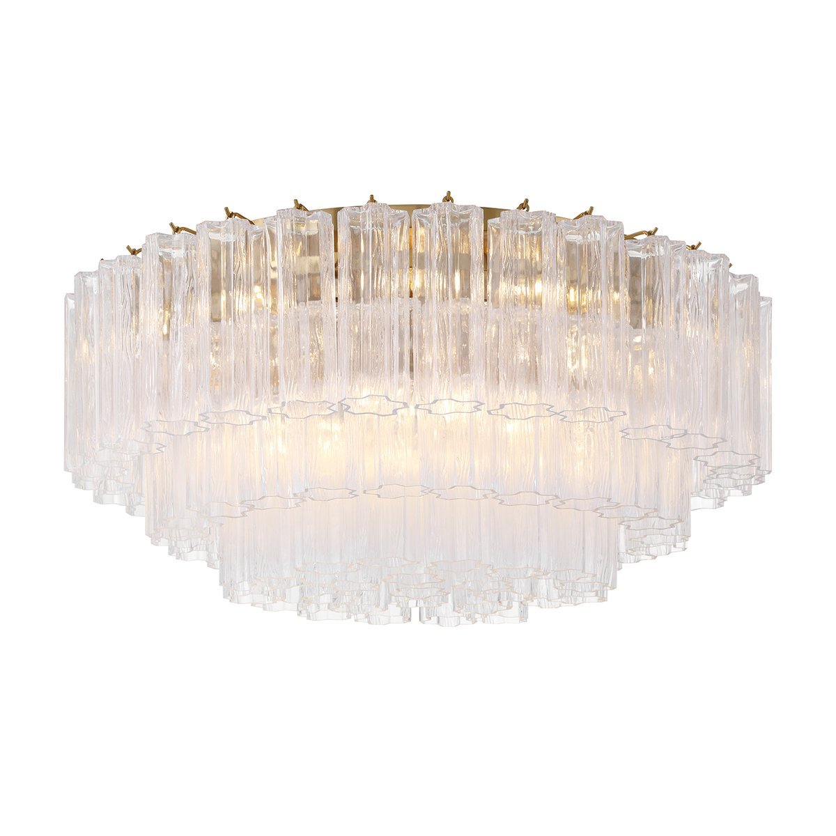 Eiruaya plafondlamp glasbuis gelaagd amber