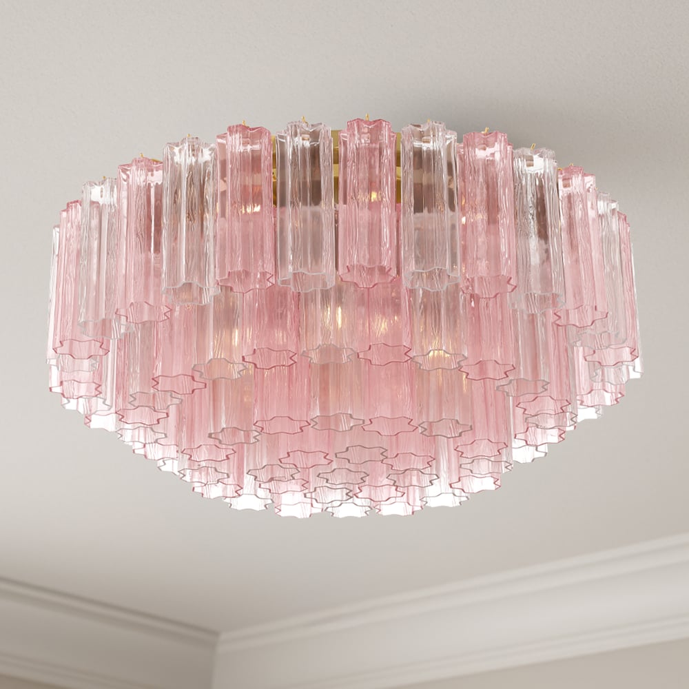 Eiruaya plafondlamp glasbuis gelaagd amber