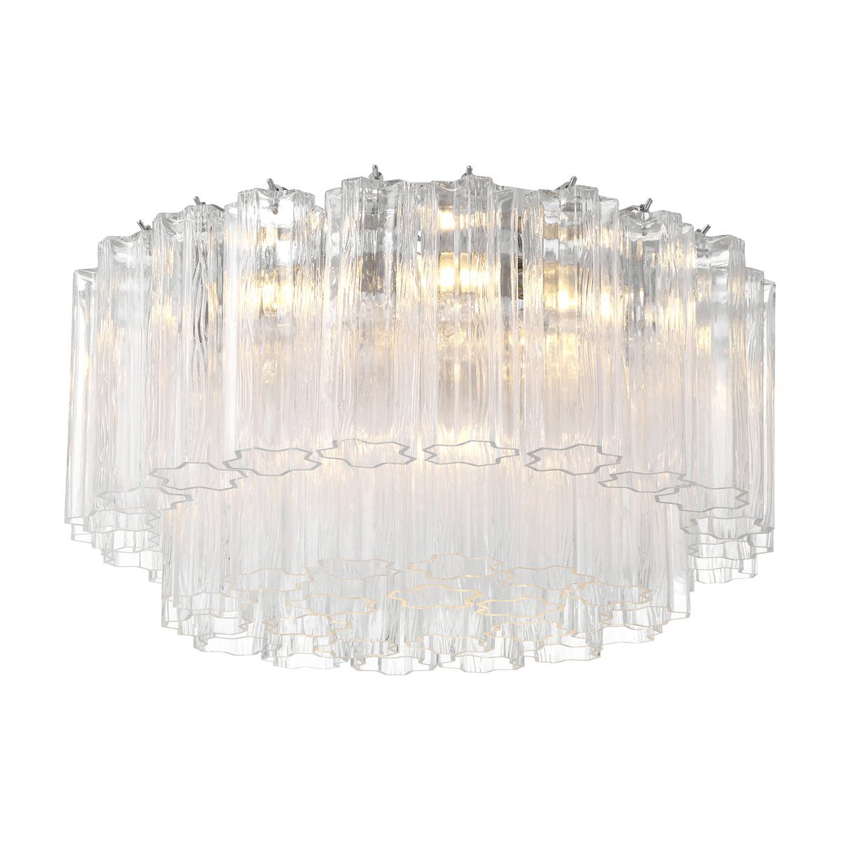 Eiruaya plafondlamp glasbuis gelaagd amber