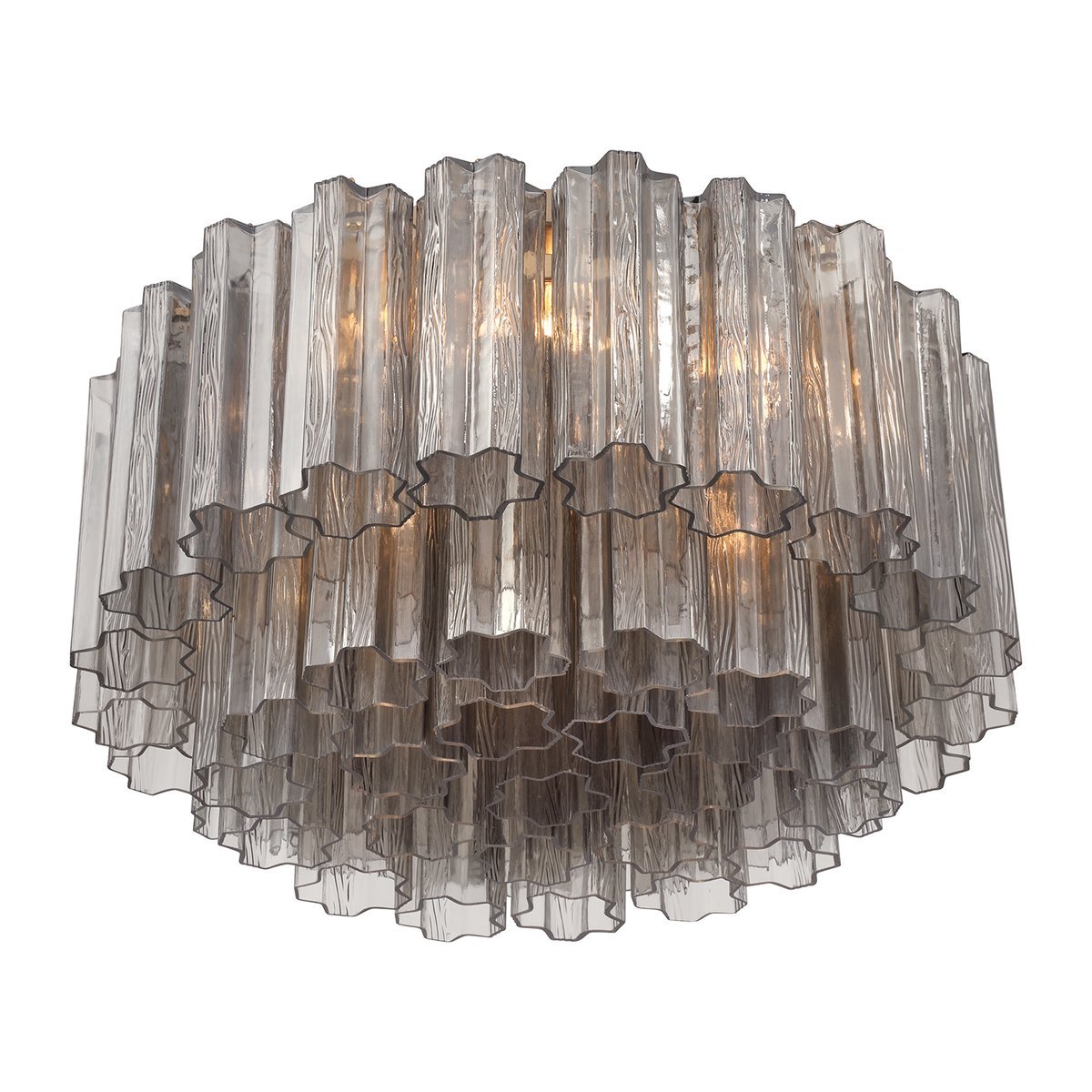 Eiruaya plafondlamp glasbuis gelaagd amber