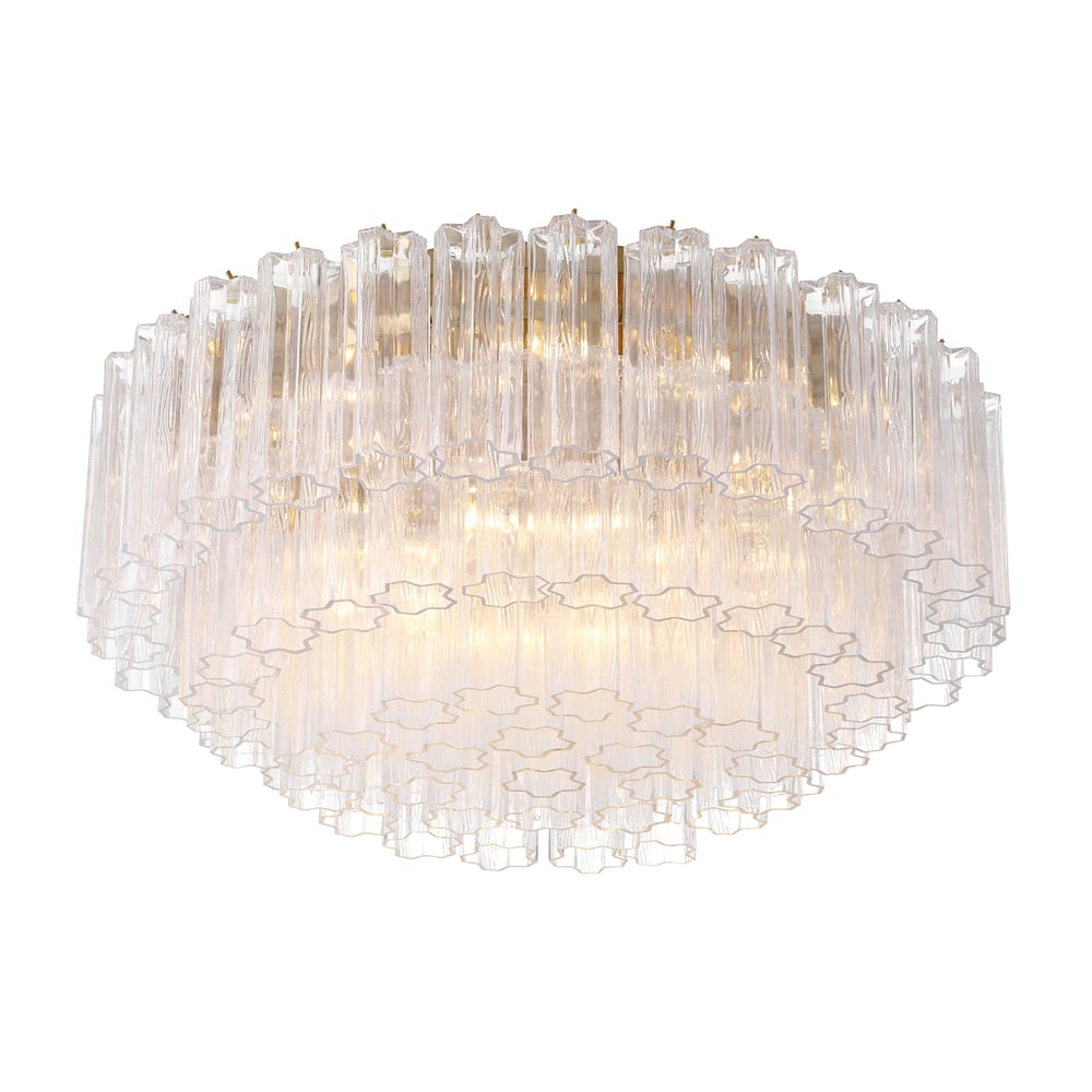 Eiruaya plafondlamp glasbuis gelaagd amber