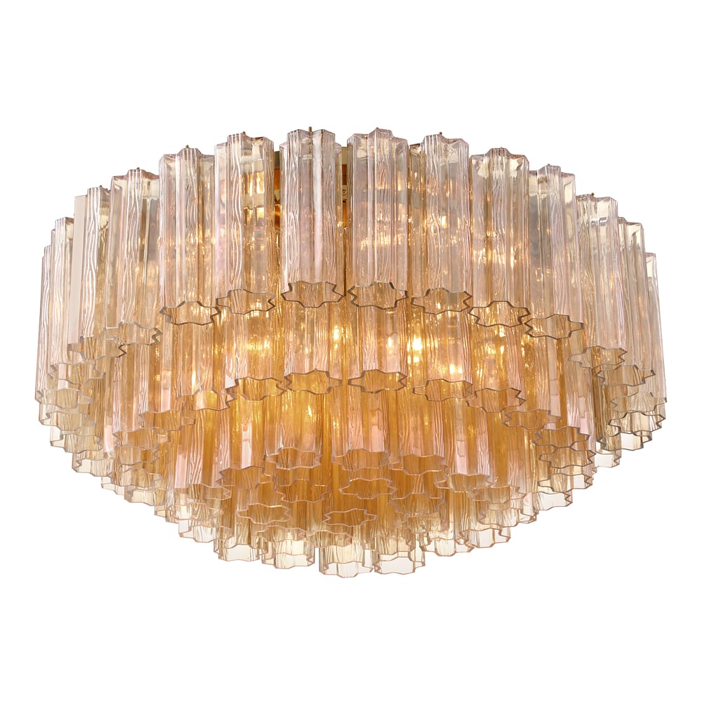 Eiruaya plafondlamp glasbuis gelaagd amber
