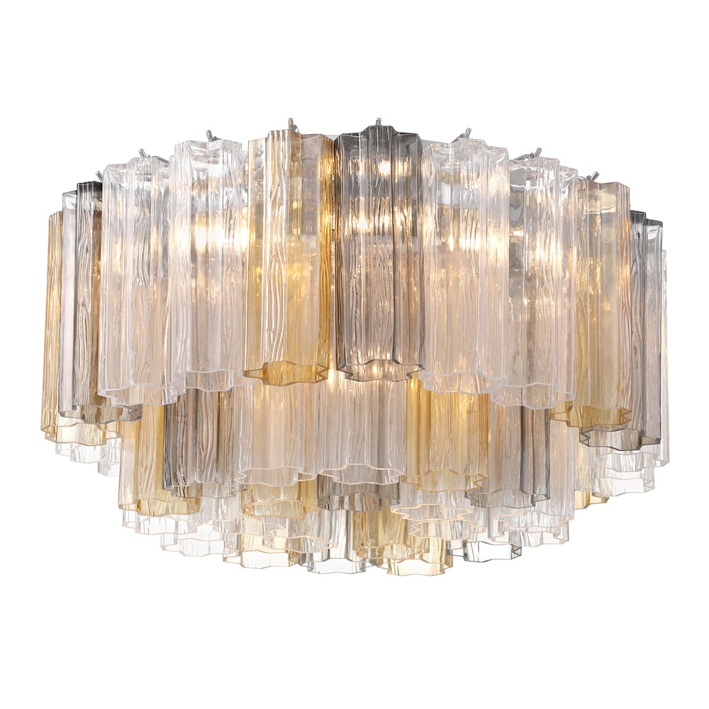 Eiruaya plafondlamp glasbuis gelaagd amber