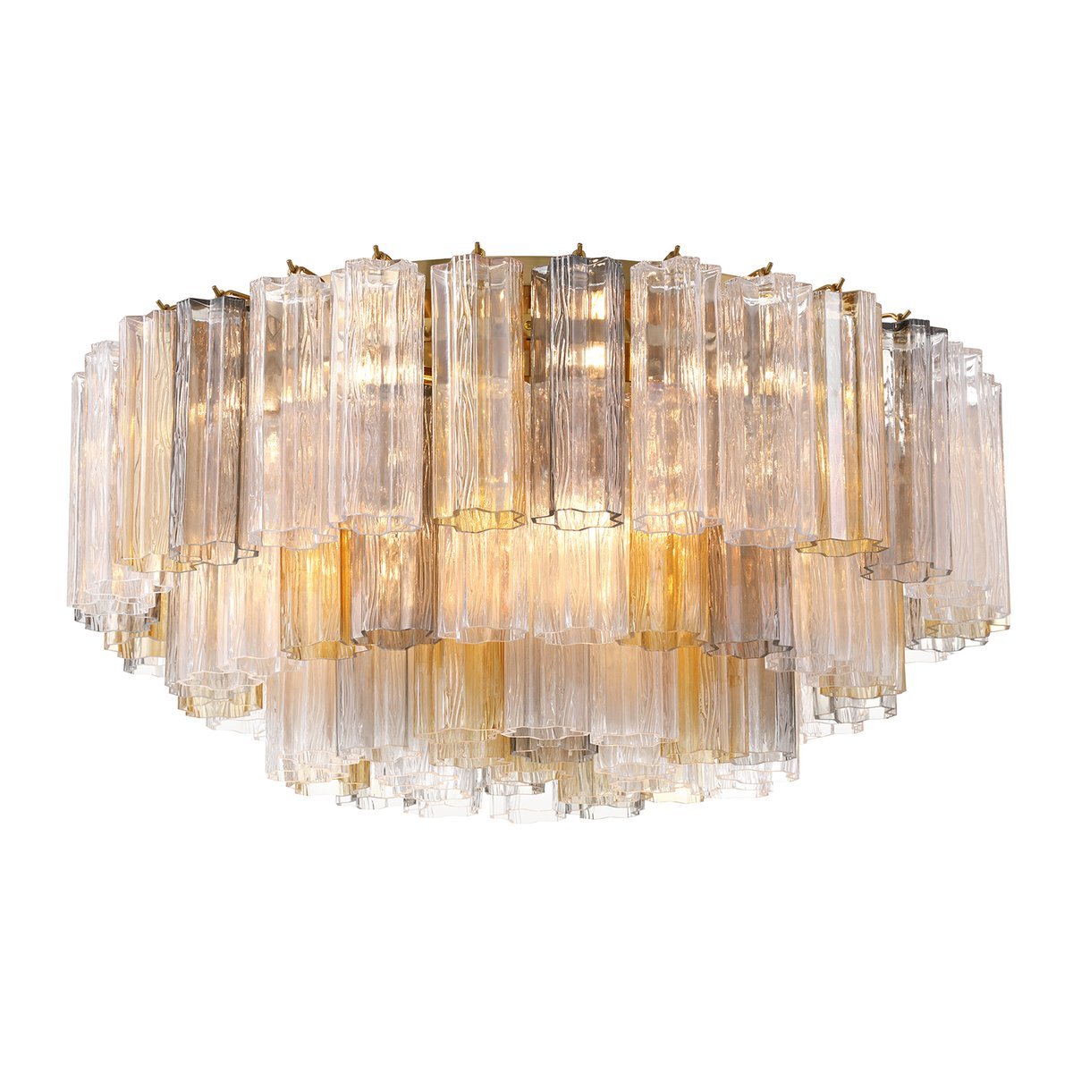 Eiruaya plafondlamp glasbuis gelaagd amber