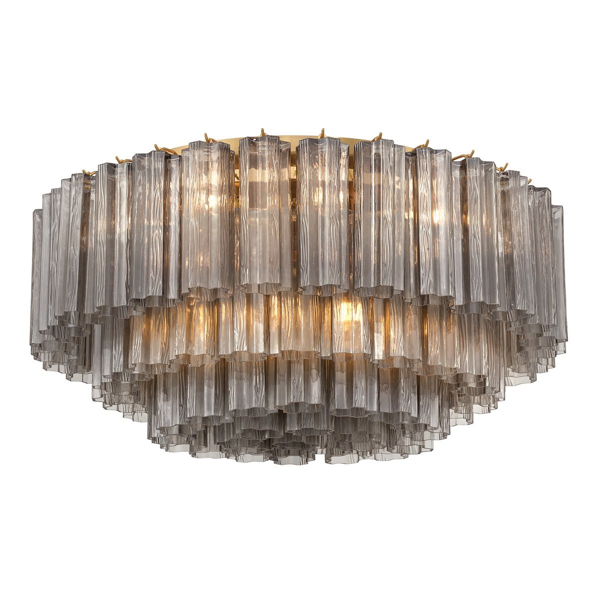 Eiruaya plafondlamp glasbuis gelaagd amber