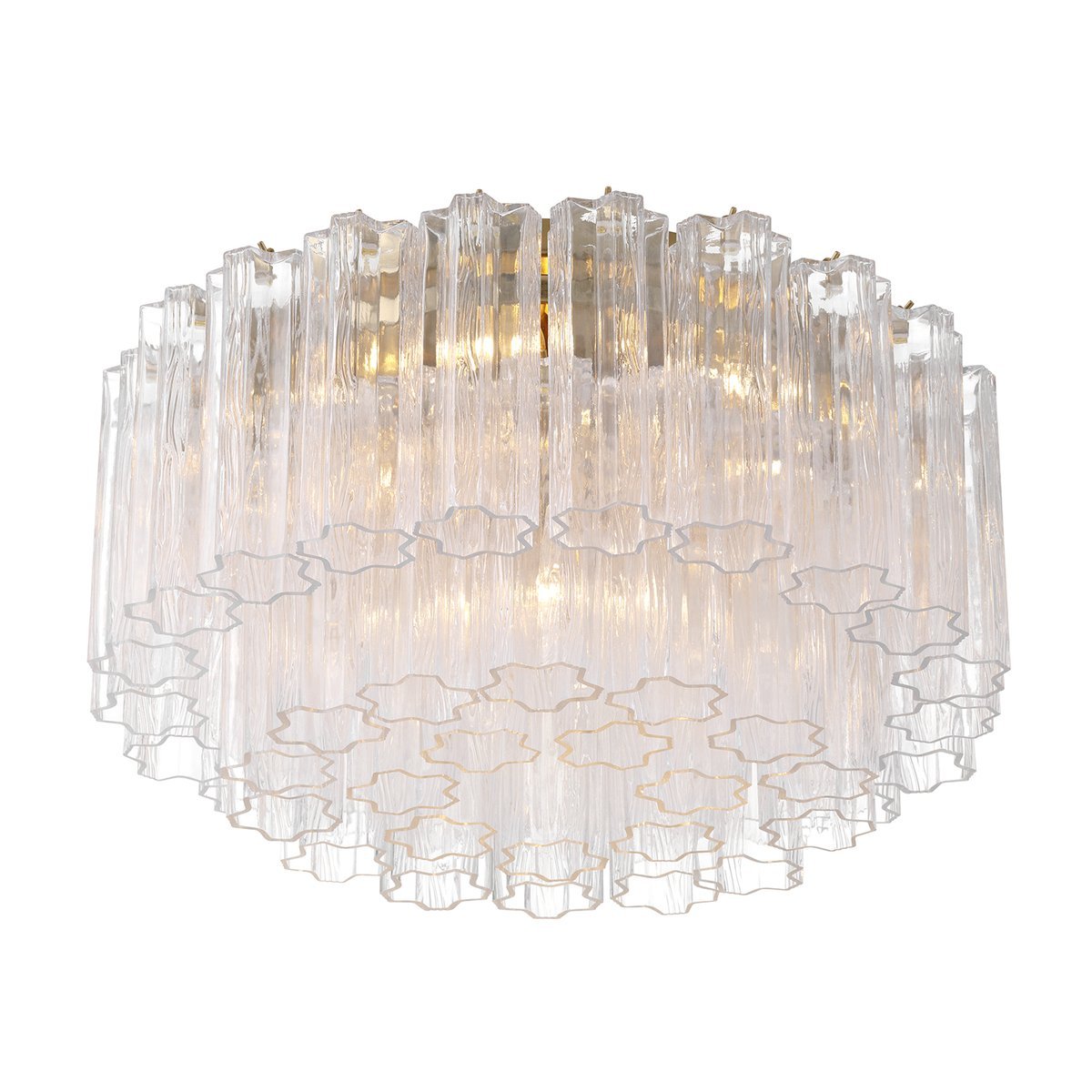 Eiruaya plafondlamp glasbuis gelaagd amber