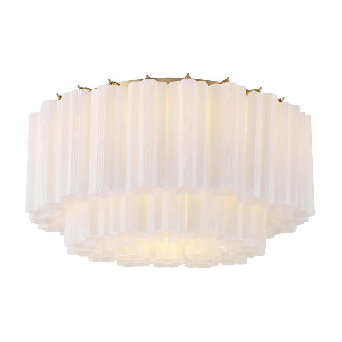 Eiruaya plafondlamp glasbuis gelaagd amber