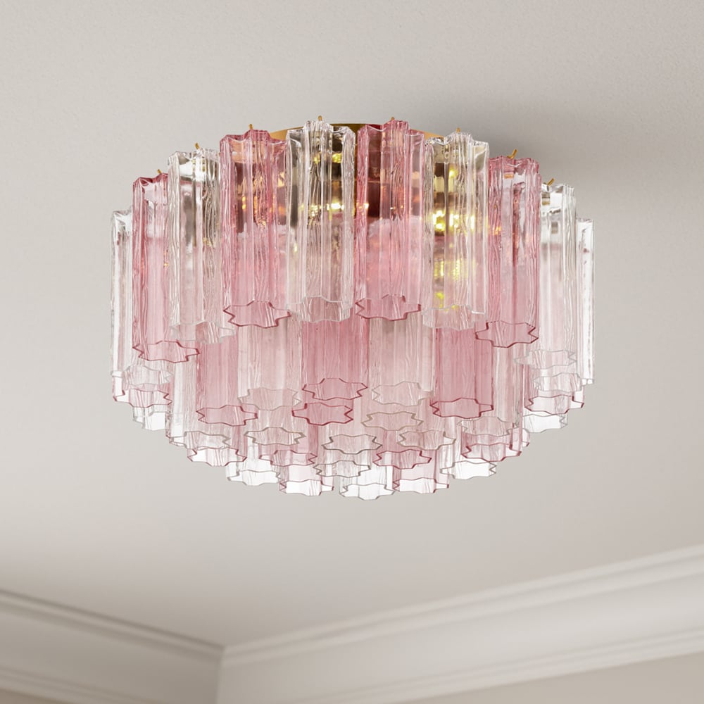 Eiruaya plafondlamp glasbuis gelaagd amber