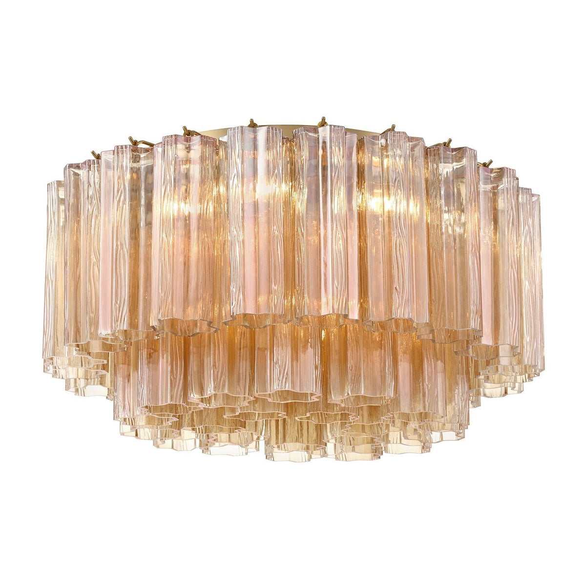 Eiruaya plafondlamp glasbuis gelaagd amber