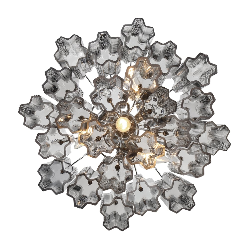 Namo Murano Kroonluchter Glasbuis Lagen Amber