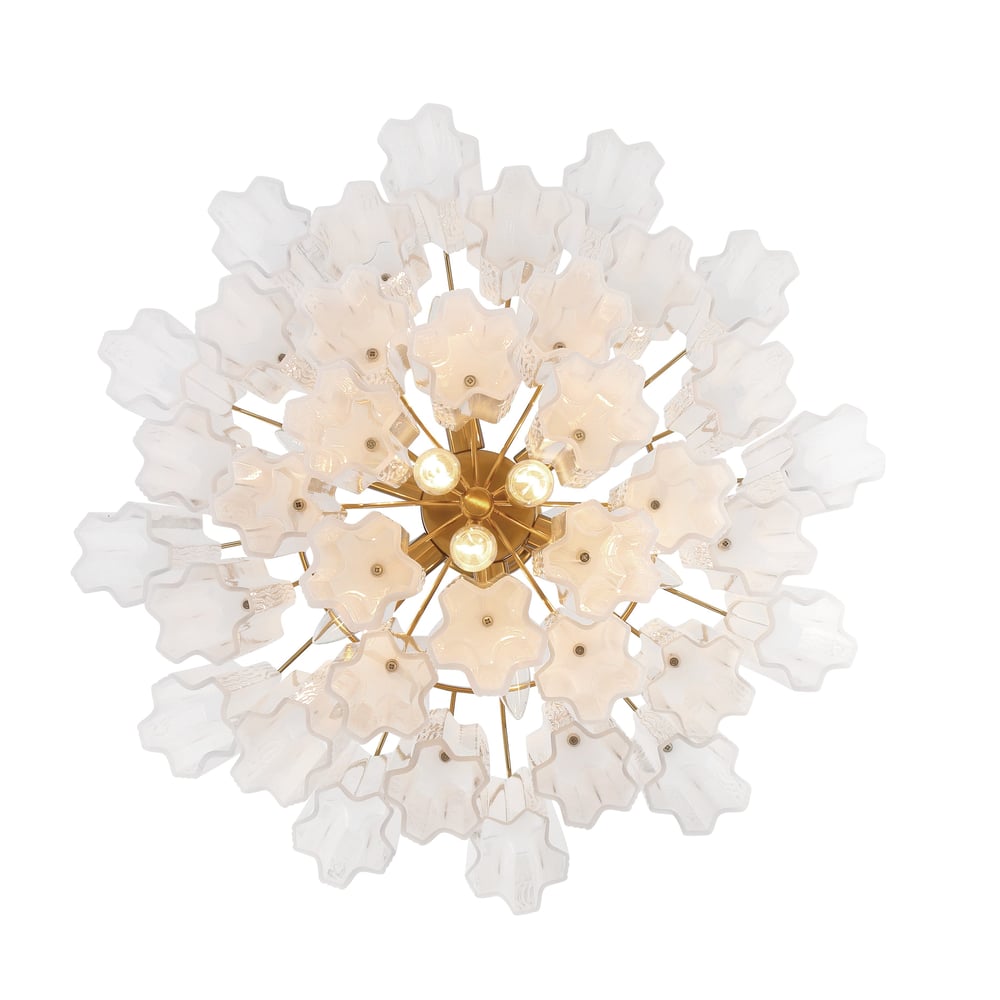 Namo Murano Kroonluchter Glasbuis Lagen Amber