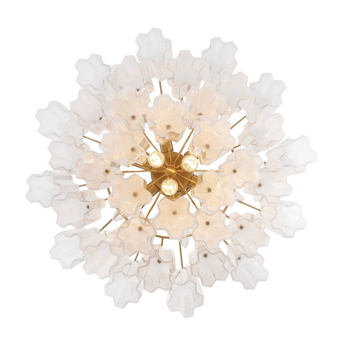 Namo Murano Kroonluchter Glasbuis Lagen Amber