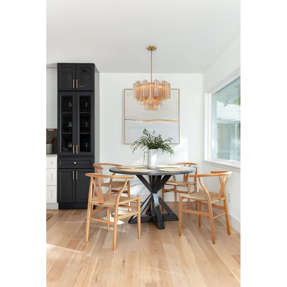 Namo Murano Kroonluchter Glasbuis Lagen Amber
