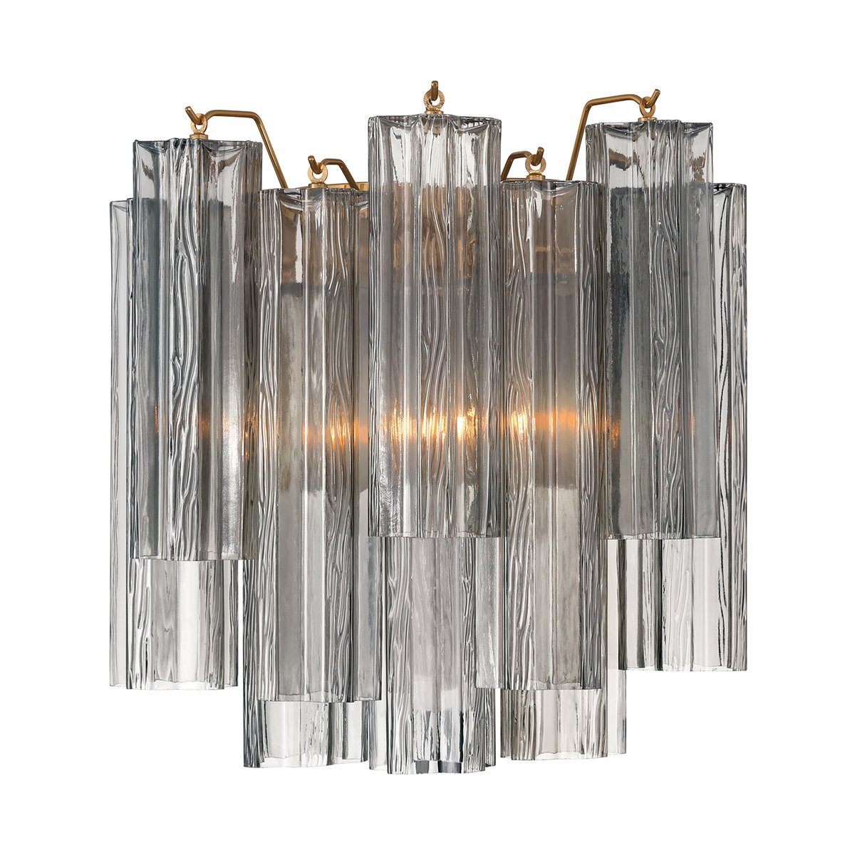 Ravo wandlamp Tronchi Glasbuis Gelaagd Amber Modern