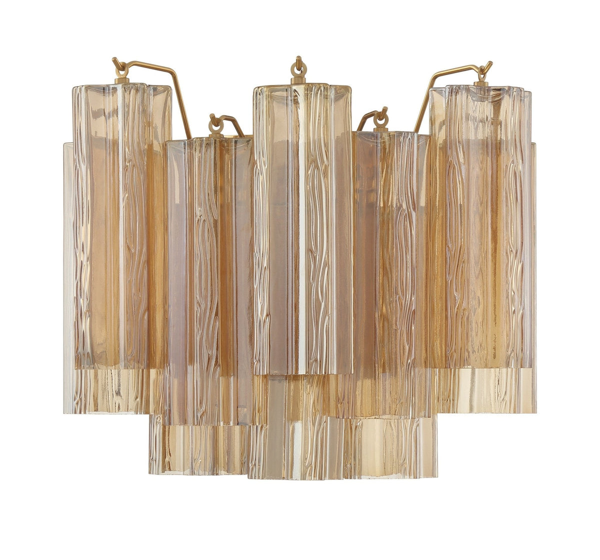 Ravo wandlamp Tronchi Glasbuis Gelaagd Amber Modern