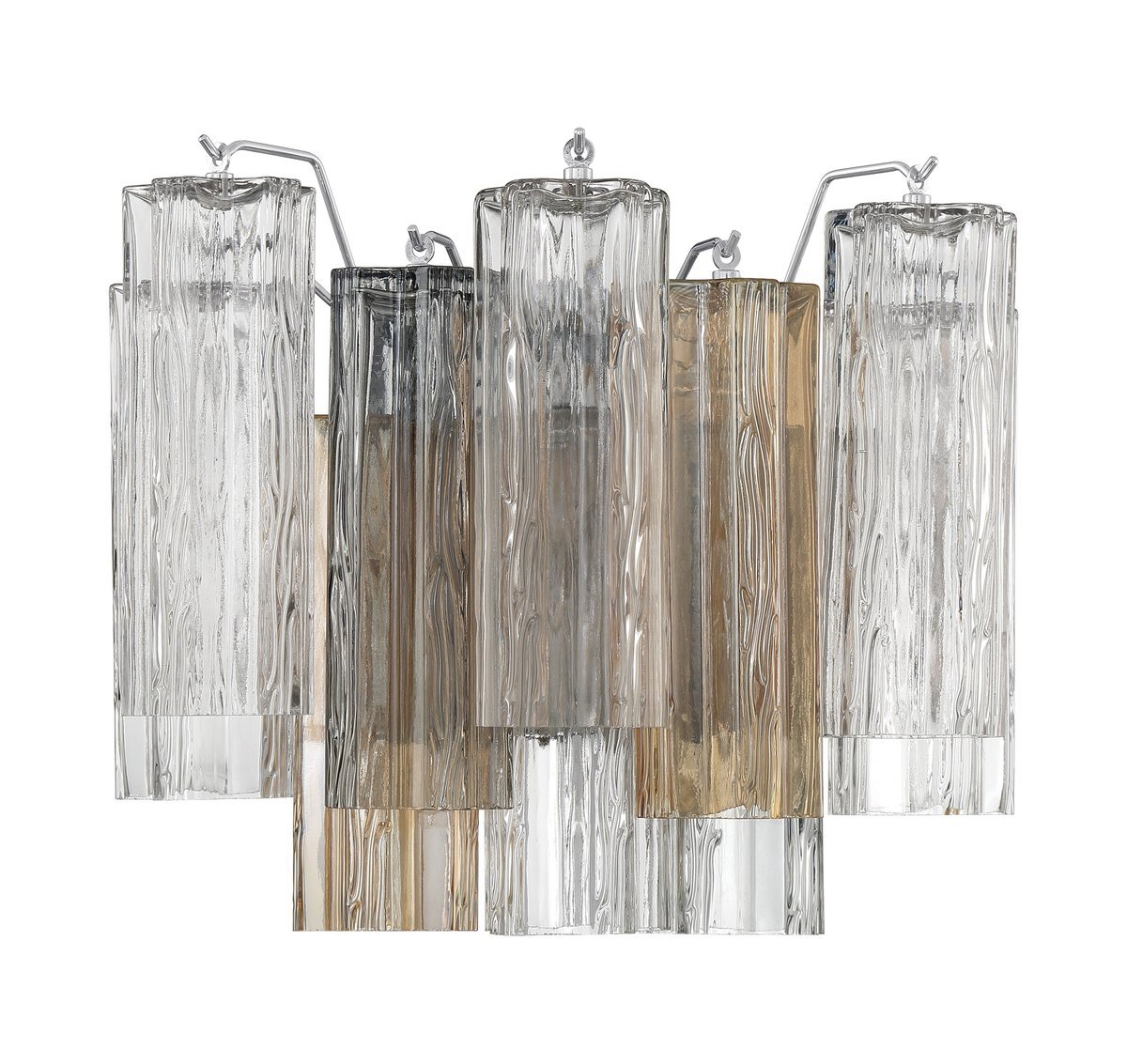 Ravo wandlamp Tronchi Glasbuis Gelaagd Amber Modern