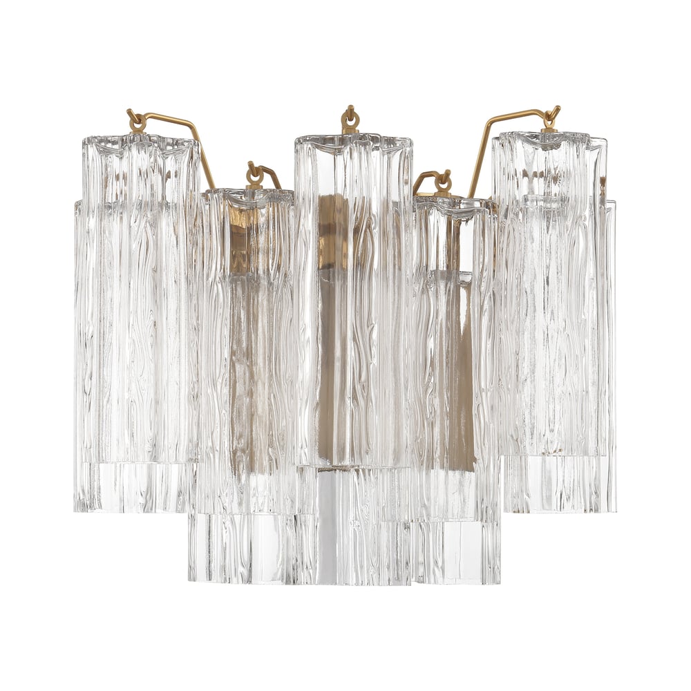 Ravo wandlamp Tronchi Glasbuis Gelaagd Amber Modern