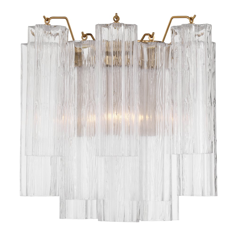 Ravo wandlamp Tronchi Glasbuis Gelaagd Amber Modern