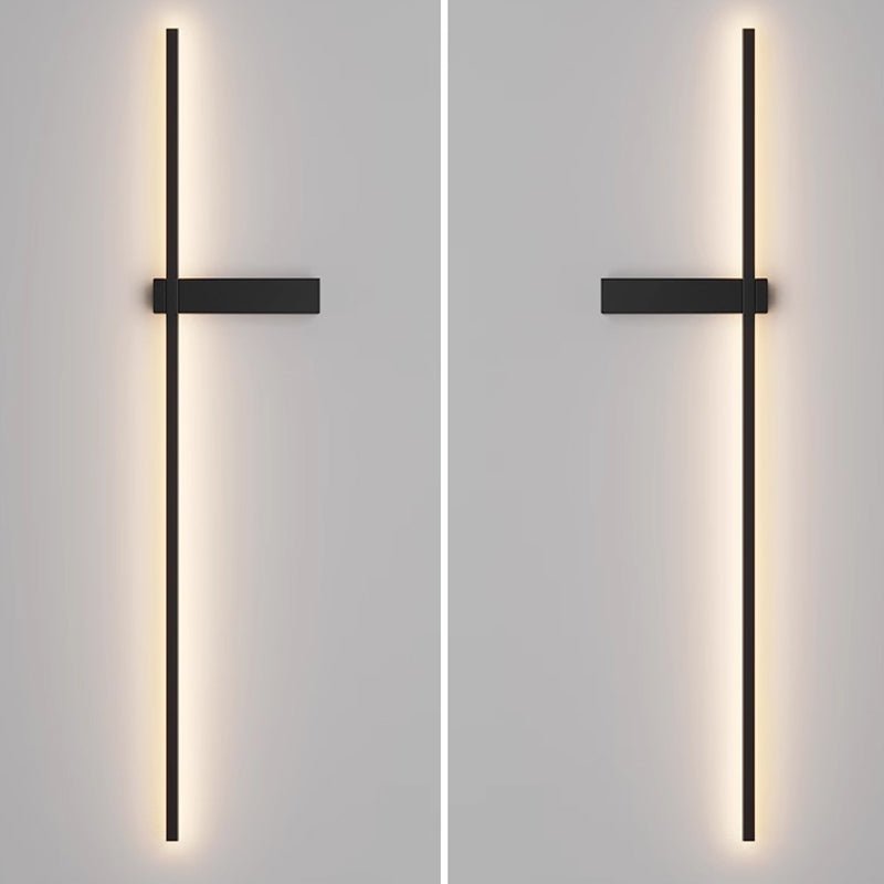 Mesv Lineair Oplaadbaar Zwart Wandlamp