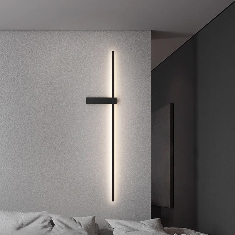 Mesv Lineair Oplaadbaar Zwart Wandlamp