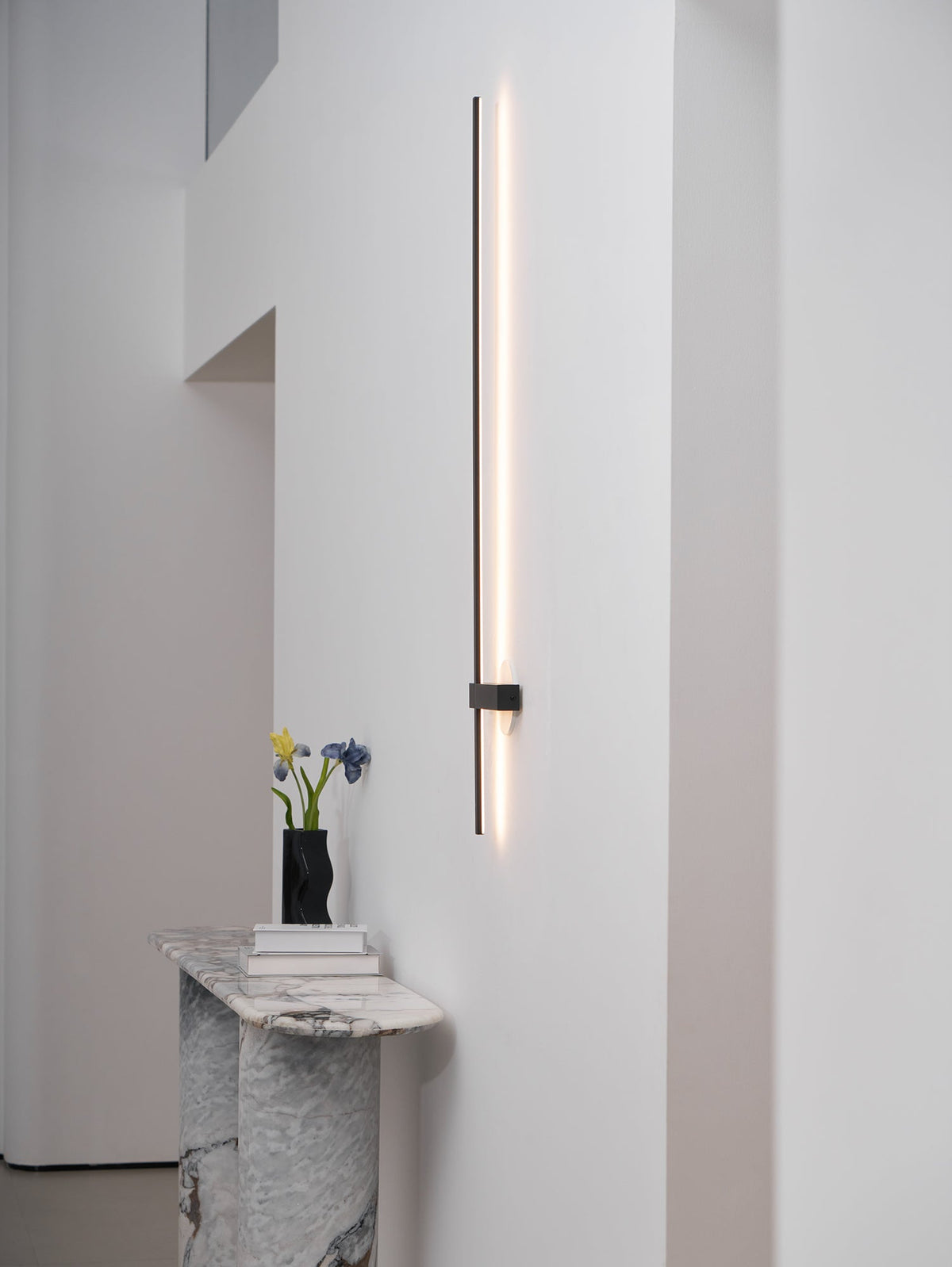 Mesv Lineair Oplaadbaar Zwart Wandlamp