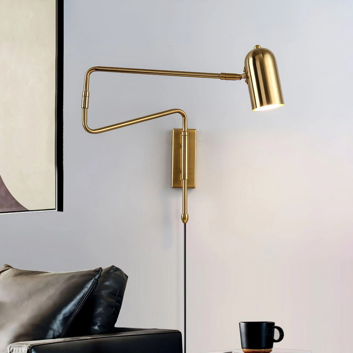Nox verstelbare arm wandlamp met stekker