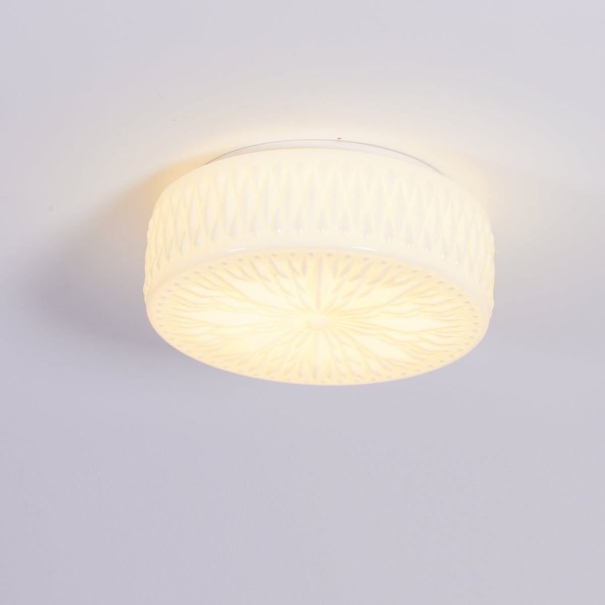 Lioriira plafondlamp glazen kap en acryl moderne maantort