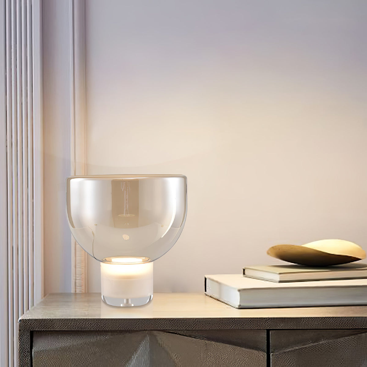 Cavm elegante tafellamp van glas
