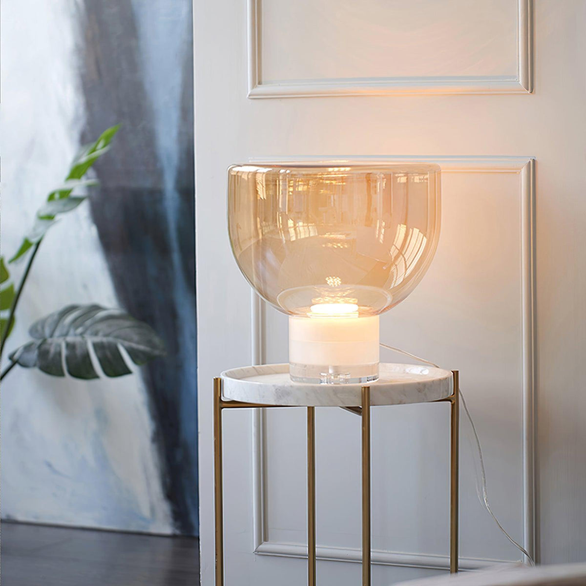 Cavm elegante tafellamp van glas