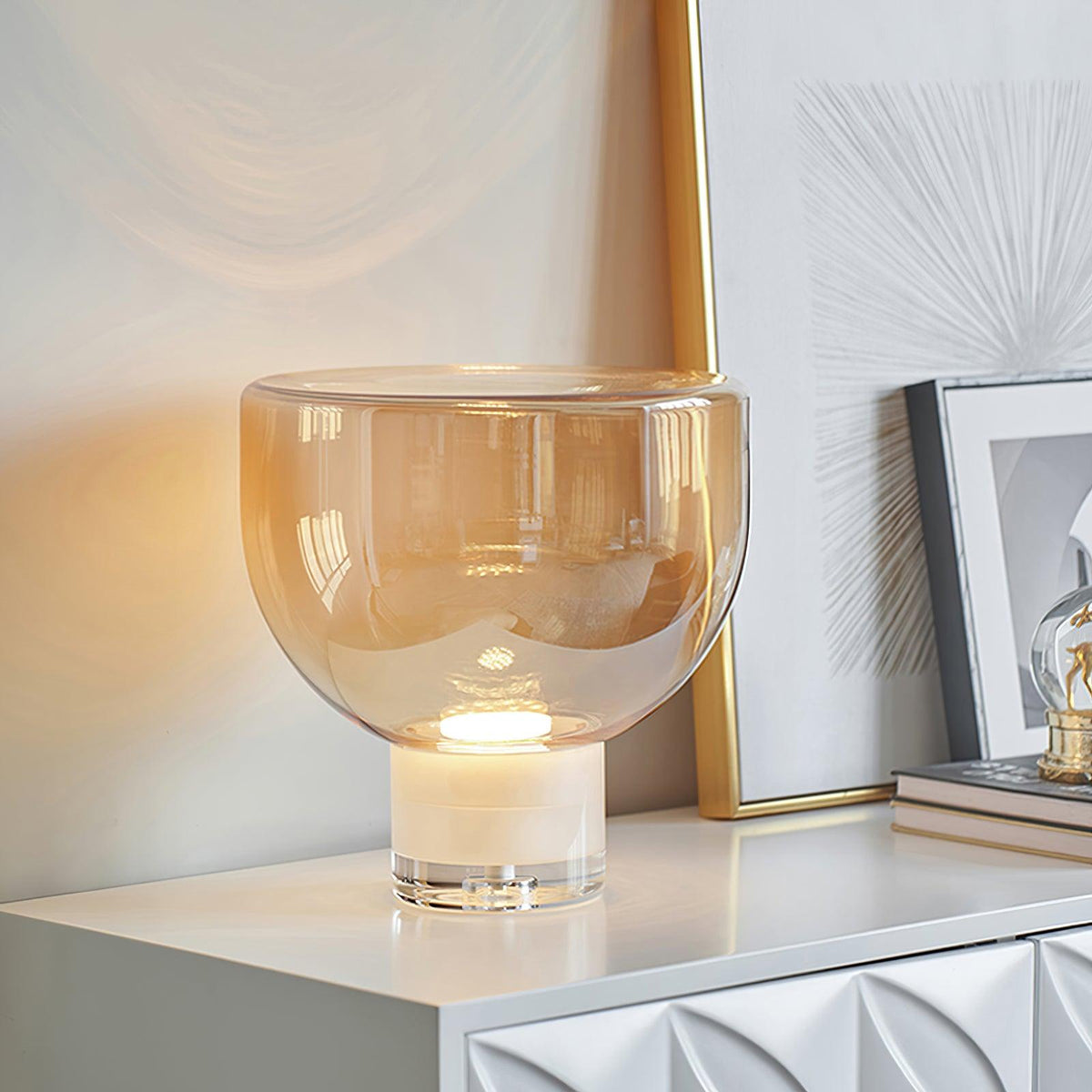 Cavm elegante tafellamp van glas