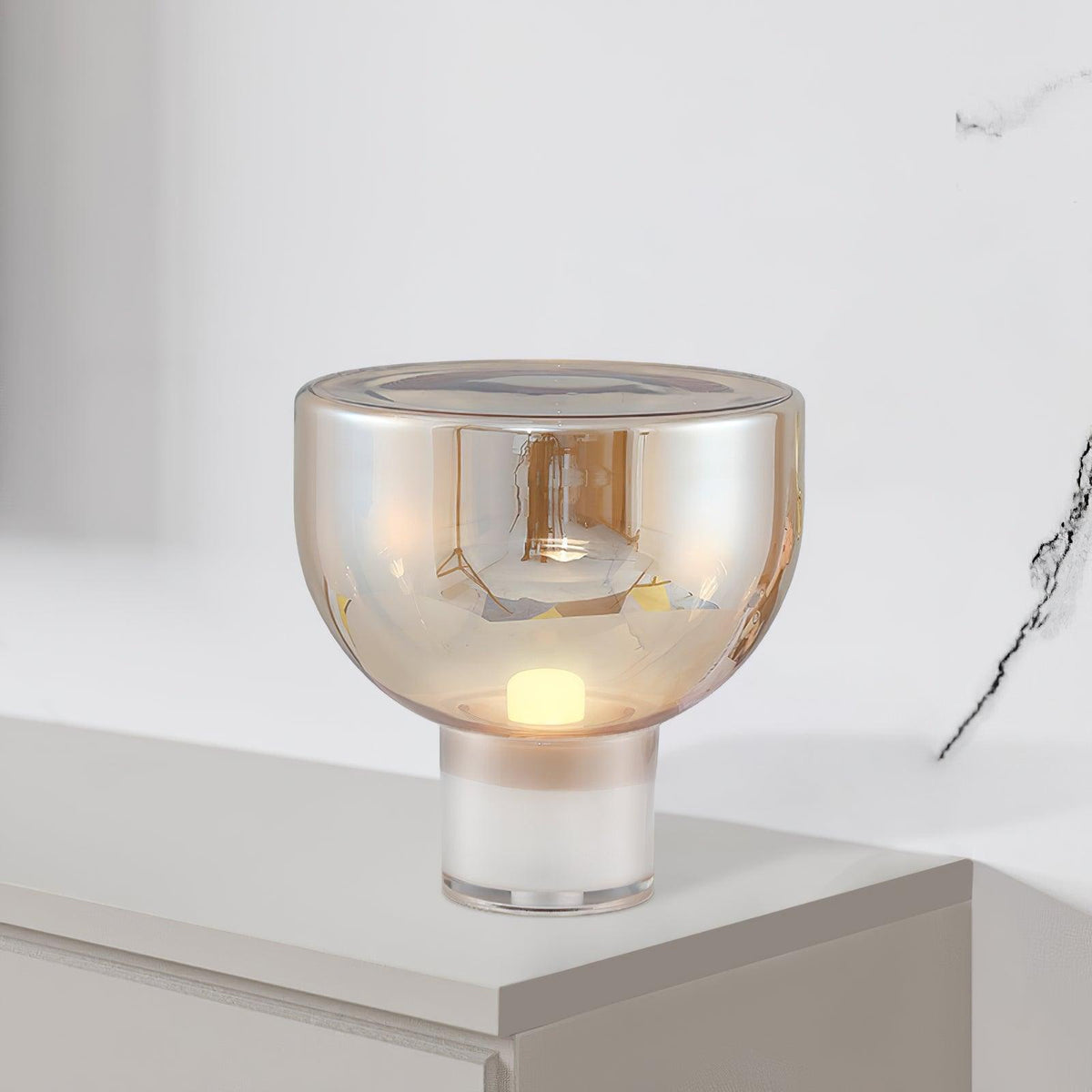 Cavm elegante tafellamp van glas