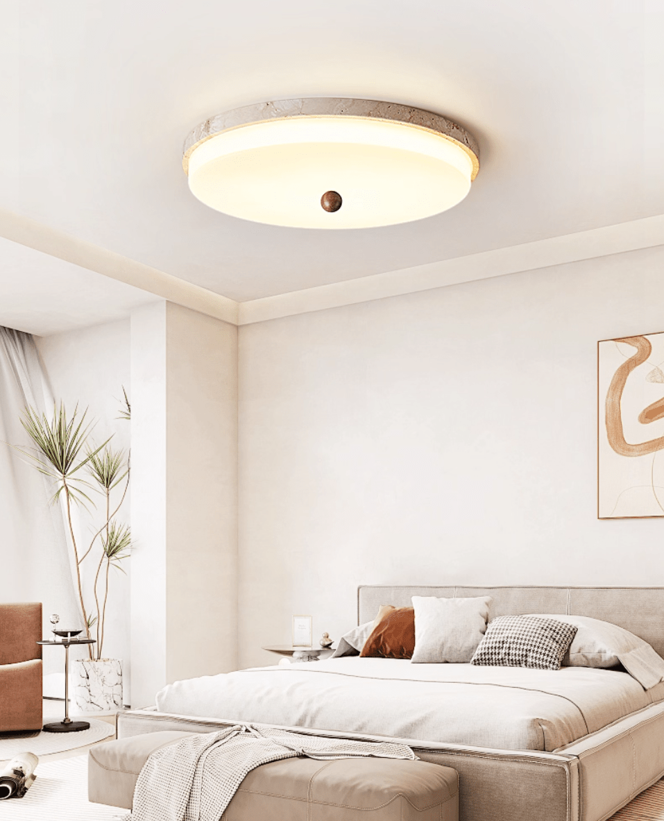 Aeon travertin Orb plafondlamp