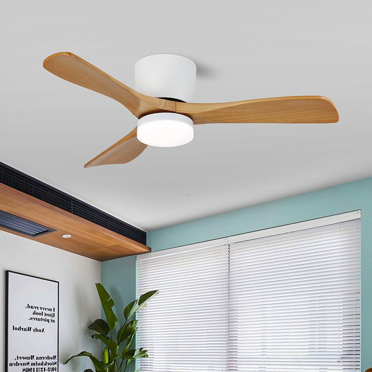 Brinor minimalistisch houten plafondventilator met verlichting