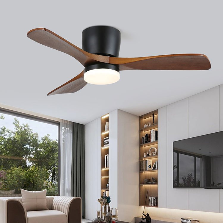 Brinor minimalistisch houten plafondventilator met verlichting