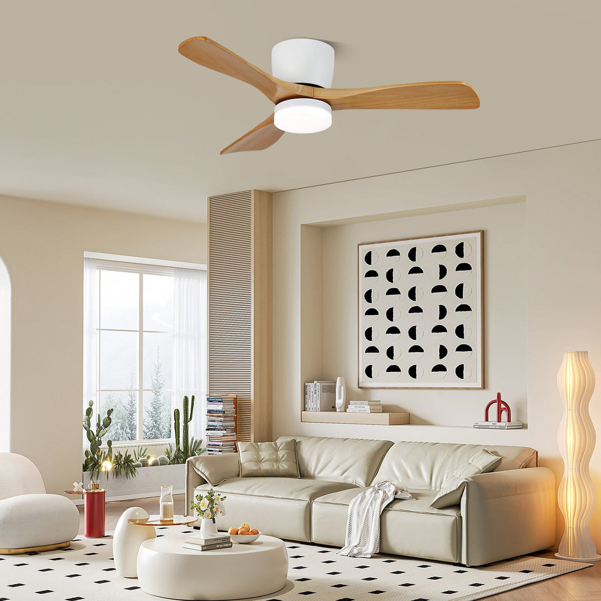 Knox minimalistisch plafondventilator met verlichting