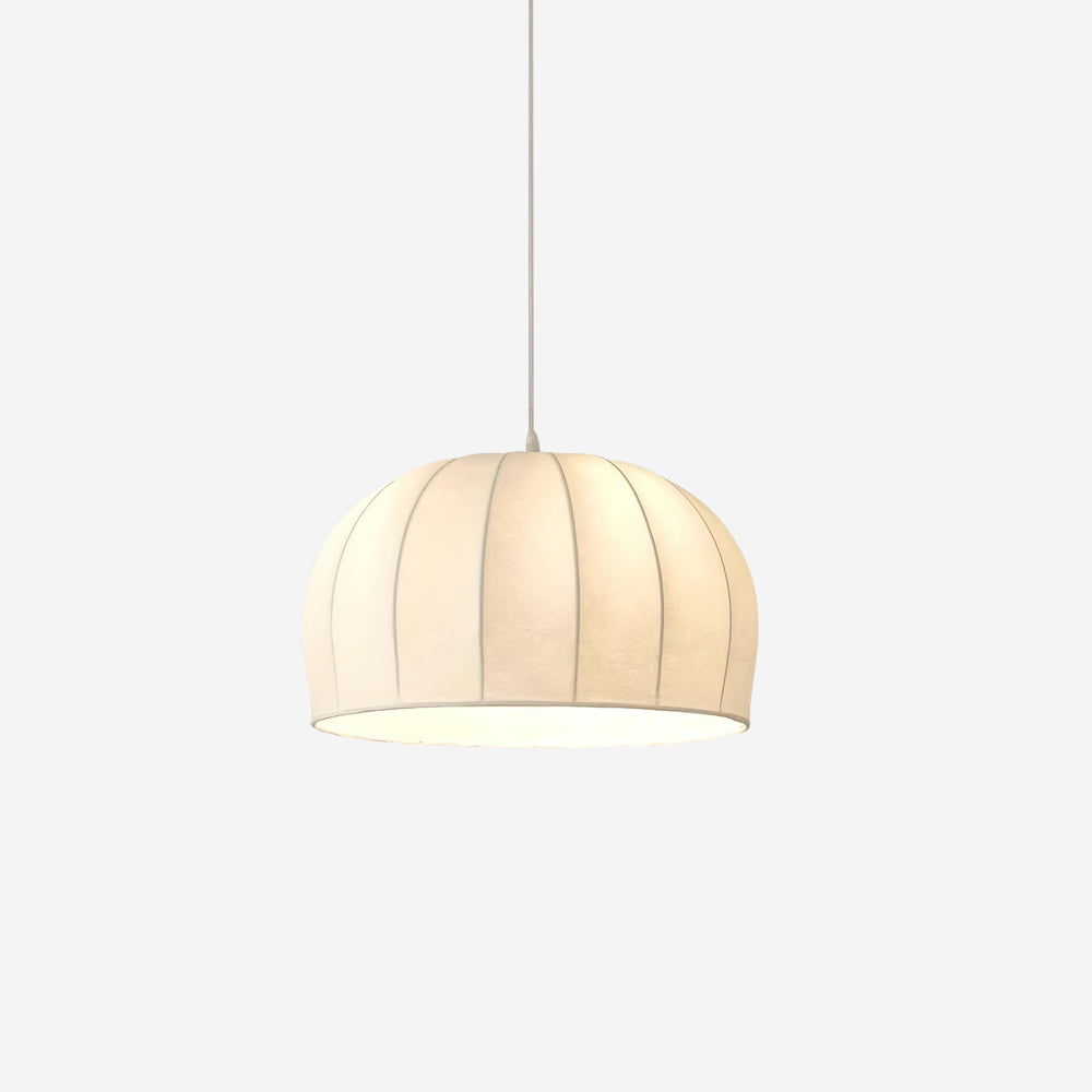 Fioeina witte hanglamp met stoffen koepel