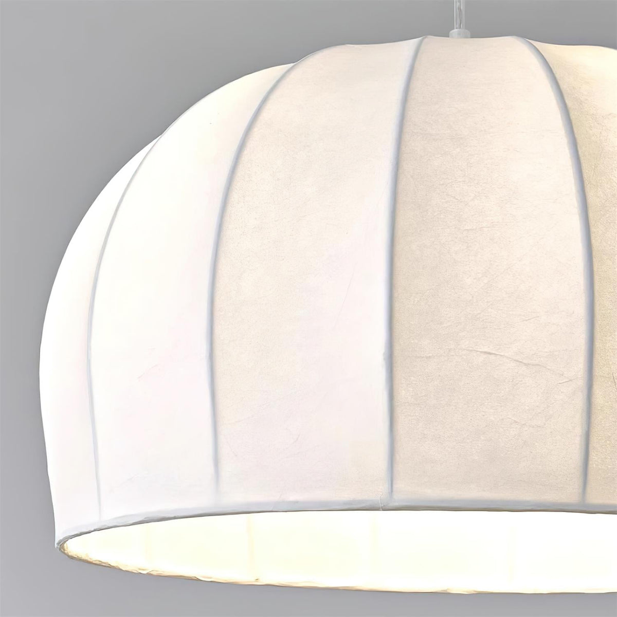 Fioeina witte hanglamp met stoffen koepel