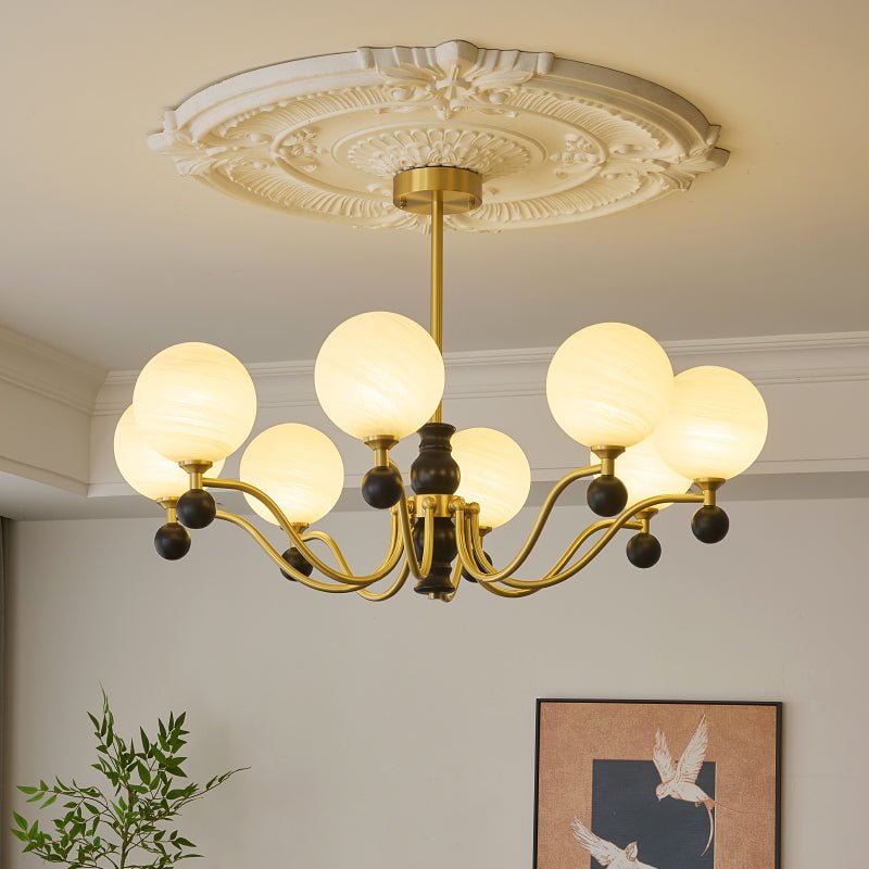 Ershaan sfeer elegantie vintage messing hout kroonluchter