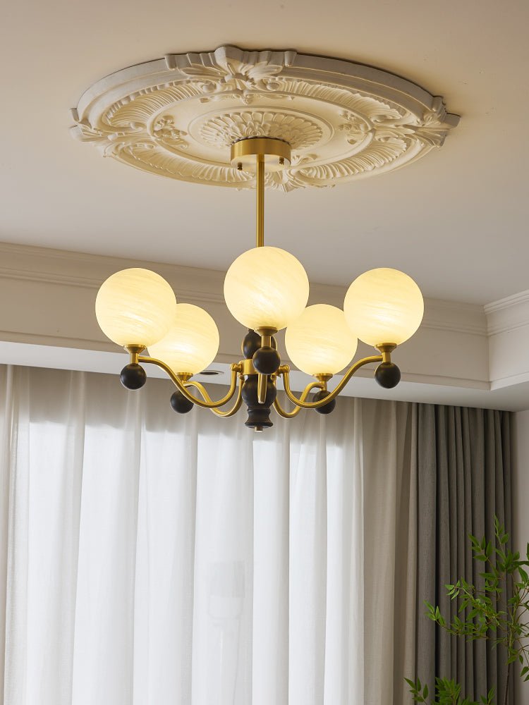 Ershaan sfeer elegantie vintage messing hout kroonluchter