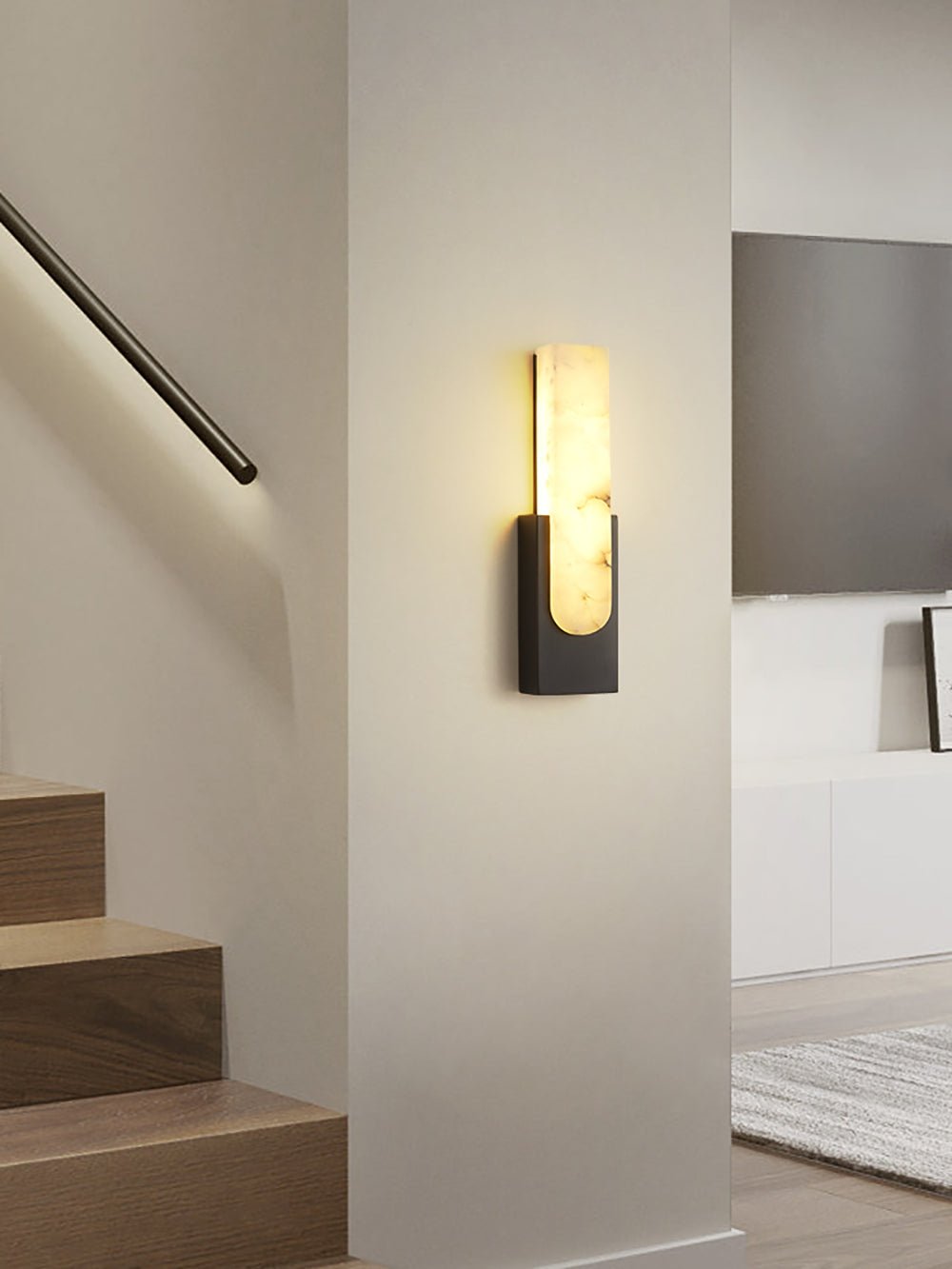 Xaldy wandlamp van albast