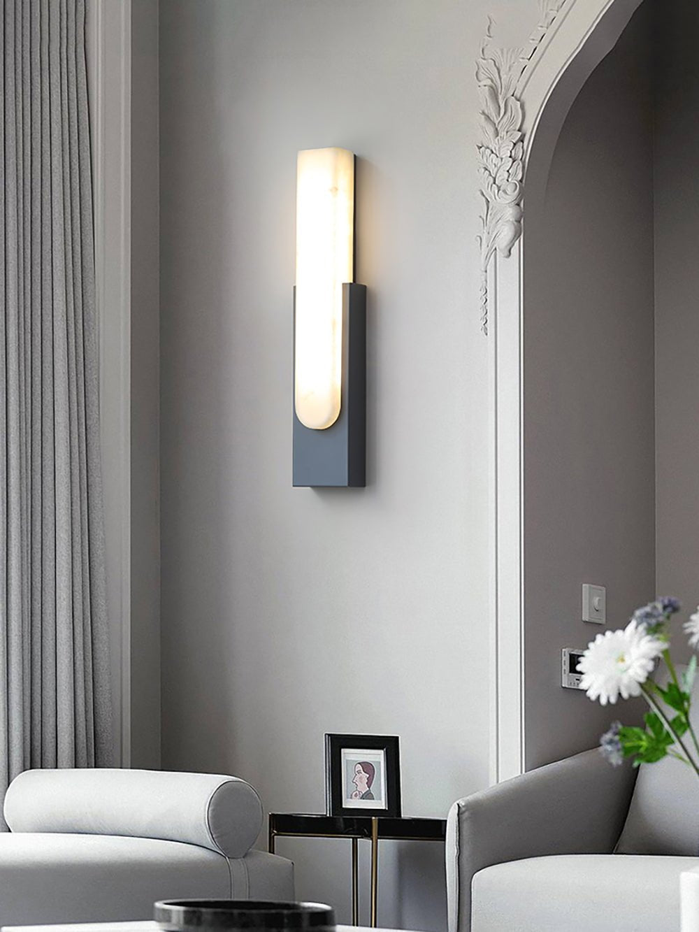 Xaldy wandlamp van albast