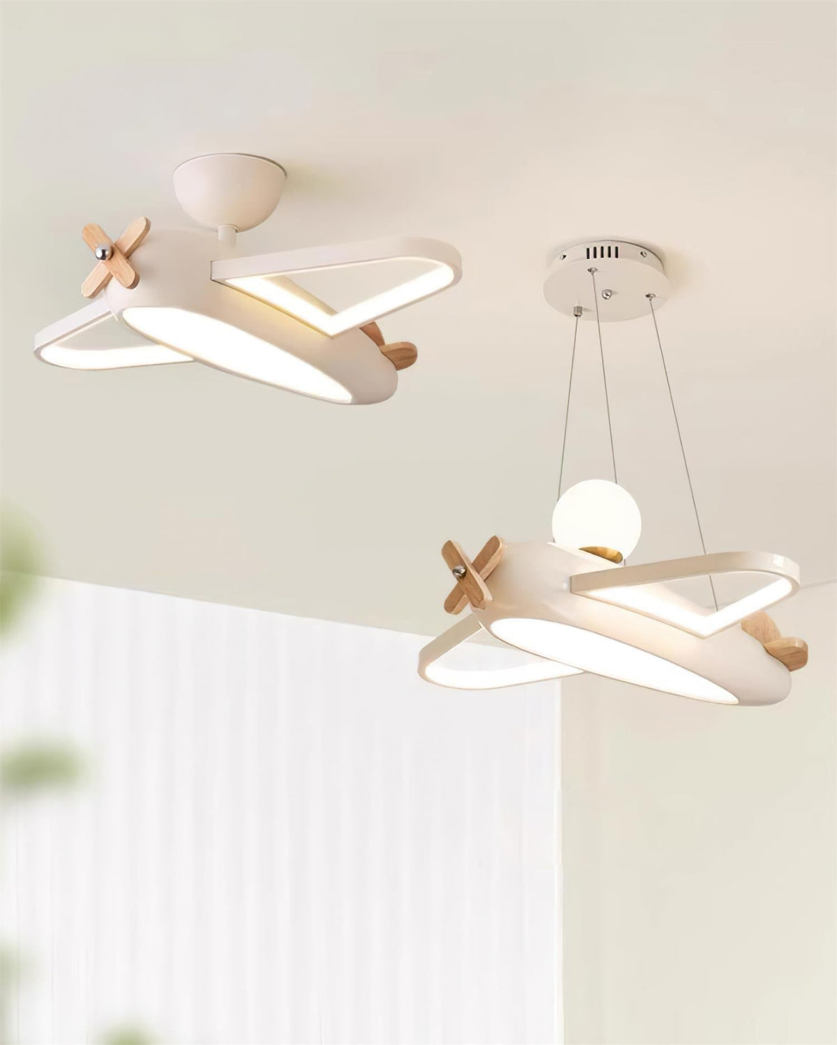 Sorin plafondlamp vliegtuig voor kinderkamer met speelse charme