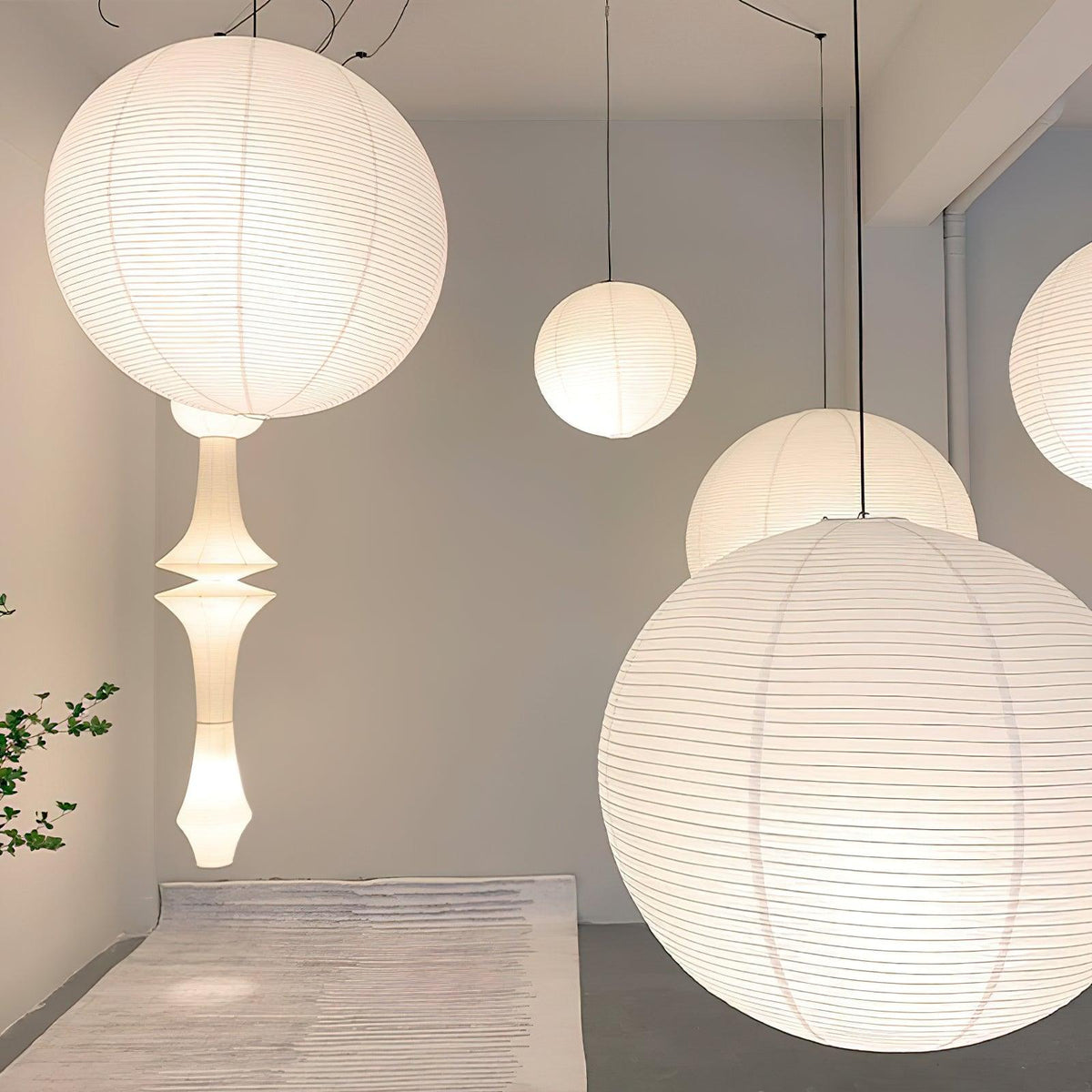 Niveriella hanglamp papier lantaarn voor woonkamer