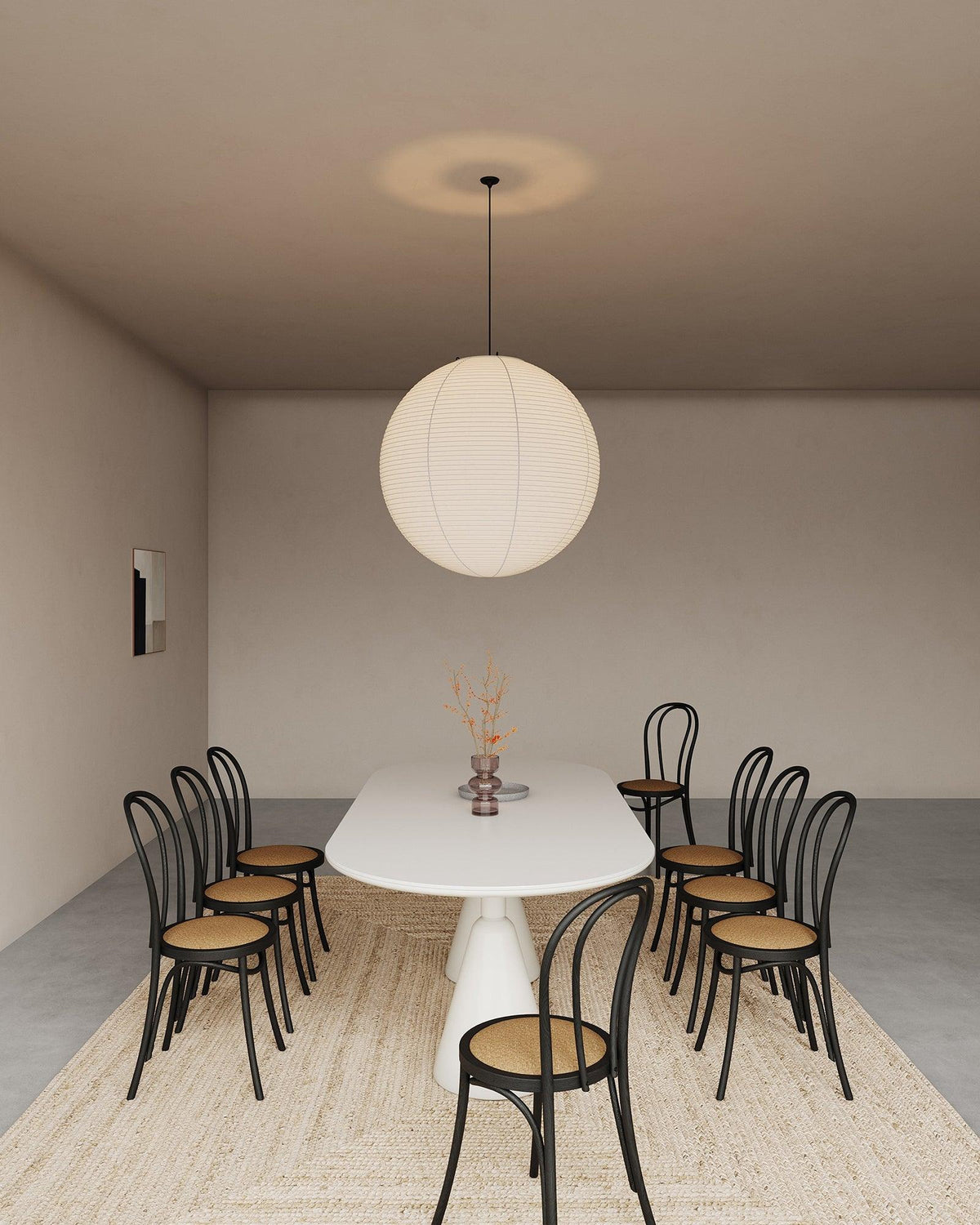 Noveno hanglamp met Washi-papier rond