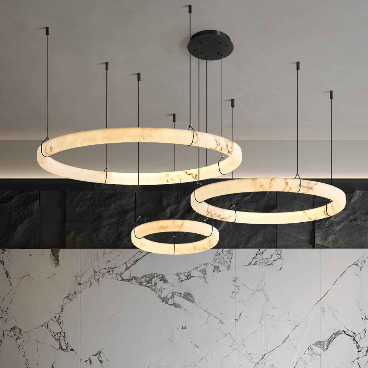 Avenisora Moderne hanglamp van albast