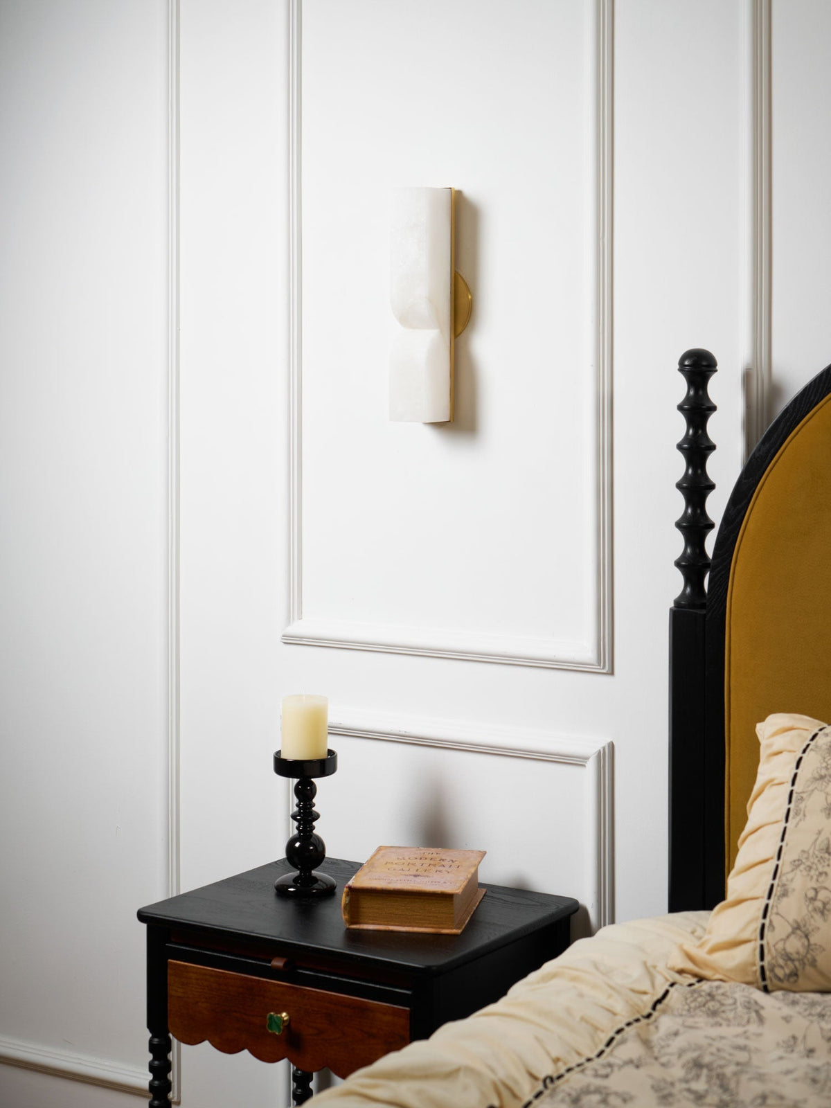 Niveelle Albast Rechthoekige wandlamp