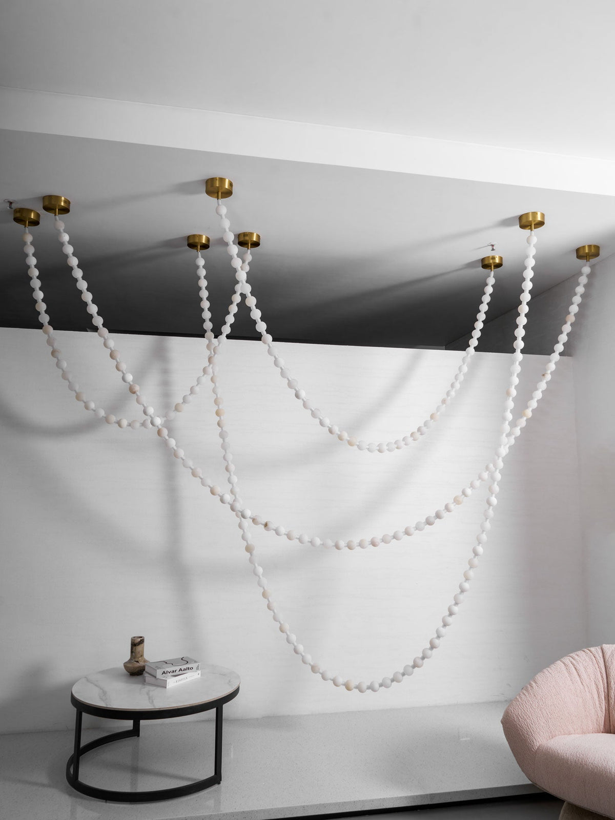 Grempt albast Pearl Necklace Kroonluchter