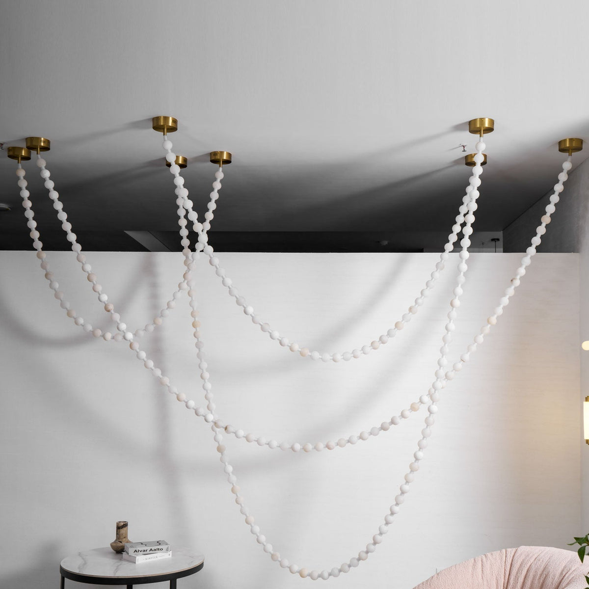 Grempt albast Pearl Necklace Kroonluchter