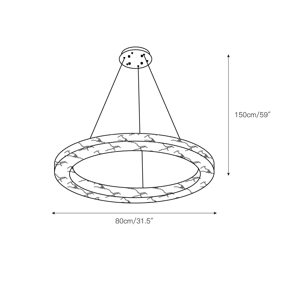 Plotuvyn Postmodern luxe Ring albasten Kroonluchter